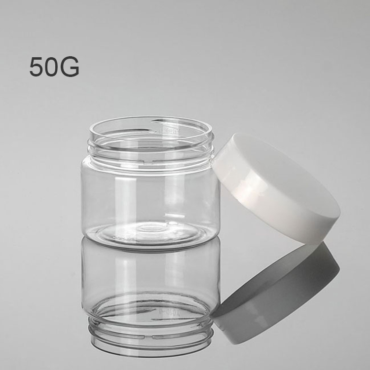 cosmetic cream clear plastic jars with lids 50g 100g 120g 150g 200g plastic jars containers