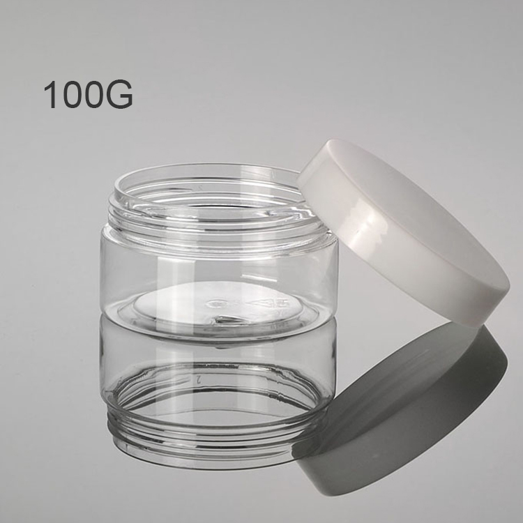 cosmetic cream clear plastic jars with lids 50g 100g 120g 150g 200g plastic jars containers