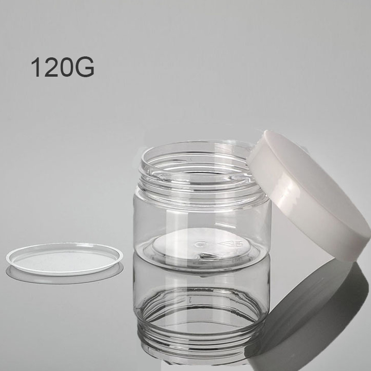 cosmetic cream clear plastic jars with lids 50g 100g 120g 150g 200g plastic jars containers
