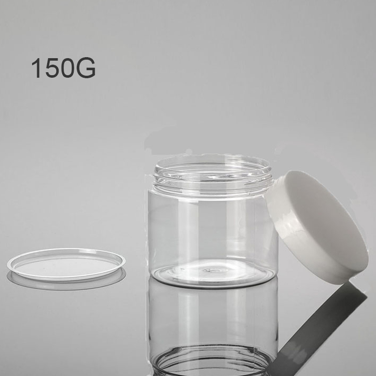 cosmetic cream clear plastic jars with lids 50g 100g 120g 150g 200g plastic jars containers