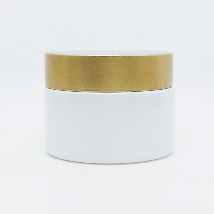 cosmetic cream container 15ml 20ml 30ml 50ml matte orange glass jar with aluminum gold Lid