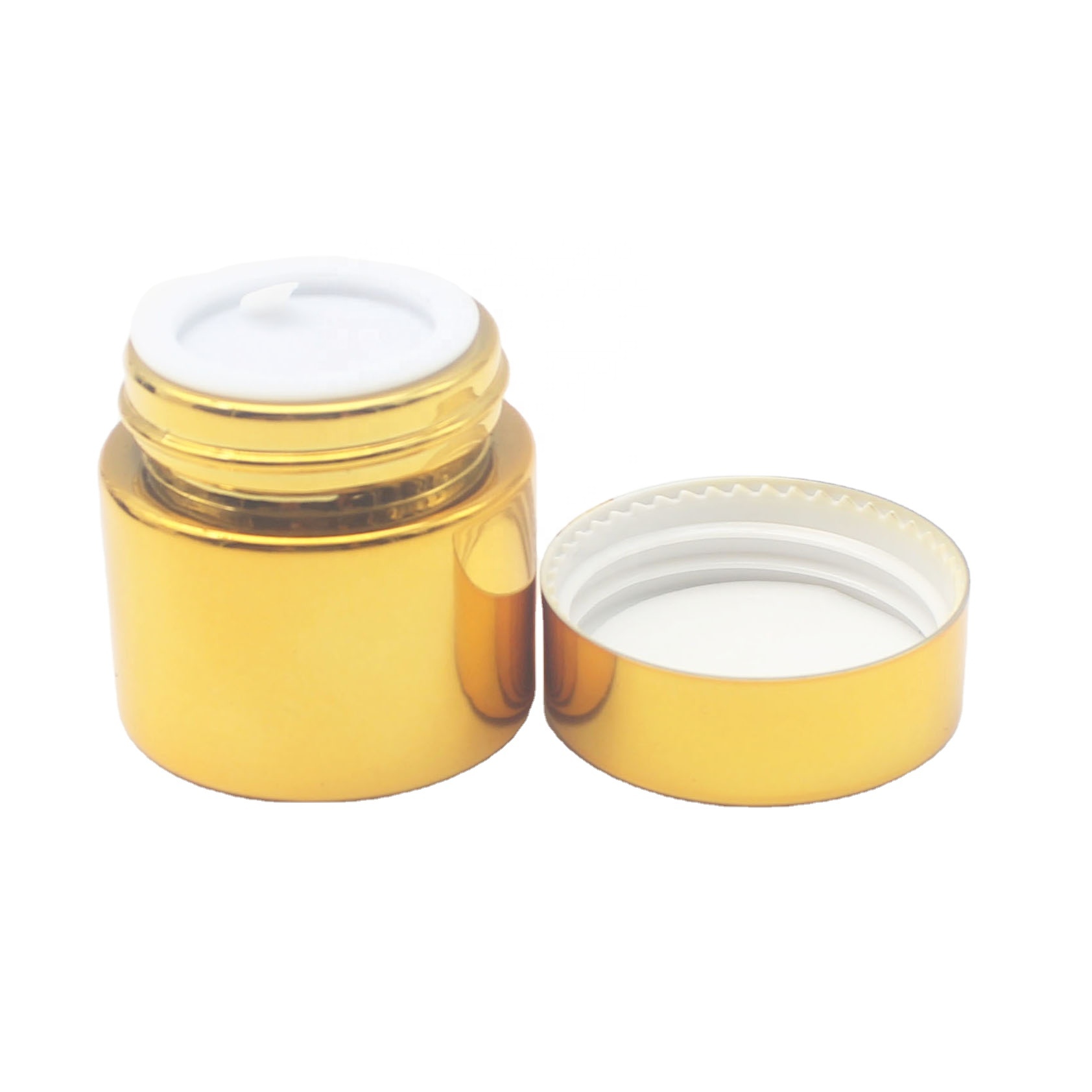 cosmetic cream container 20g 30g 50g 100g clear amber blue green glass jar luxury packaging GCJ-061