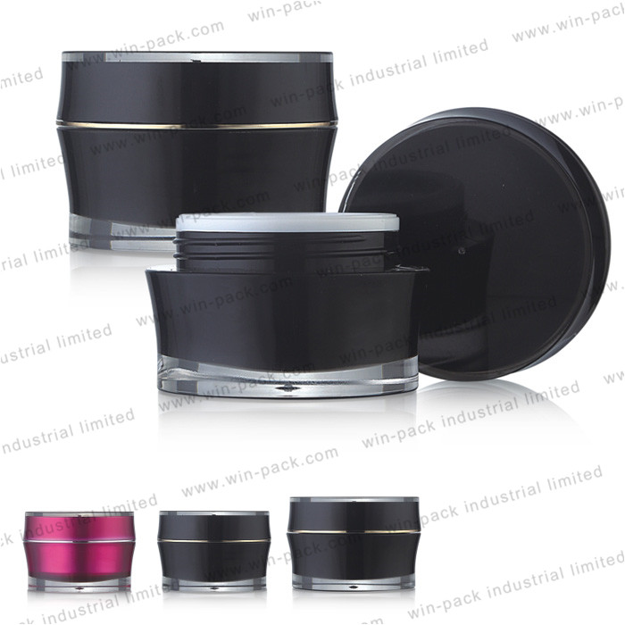 cosmetic cream packaging best quality black purple 15g 30g 50g acrylic cream jar