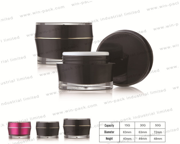 cosmetic cream packaging best quality black purple 15g 30g 50g acrylic cream jar