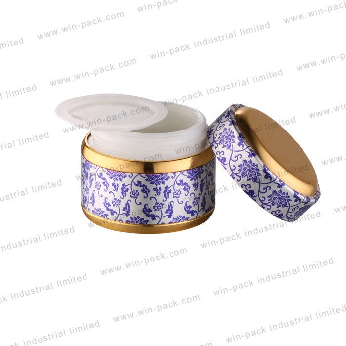 cosmetic cream sample packaging wholesale gold round 5g 15g 30g 50g 100g acrylic jar