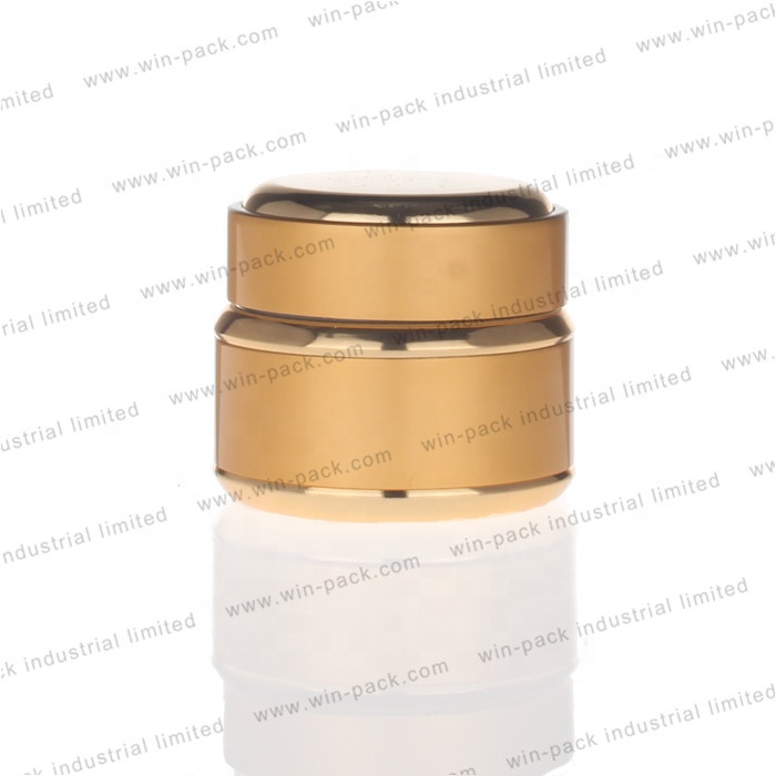 cosmetic cream sample packaging wholesale gold round 5g 15g 30g 50g 100g acrylic jar