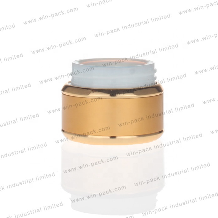 cosmetic cream sample packaging wholesale gold round 5g 15g 30g 50g 100g acrylic jar