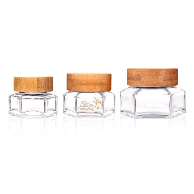 cosmetic cream usage full bamboo jar with glass inner 30ml  bamboo cosmetic cream jars