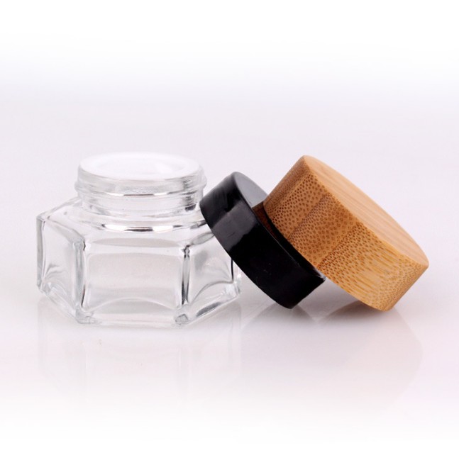 cosmetic cream usage full bamboo jar with glass inner 30ml bamboo cosmetic cream jars