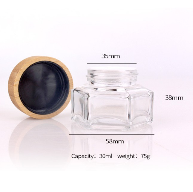 cosmetic cream usage full bamboo jar with glass inner 30ml bamboo cosmetic cream jars