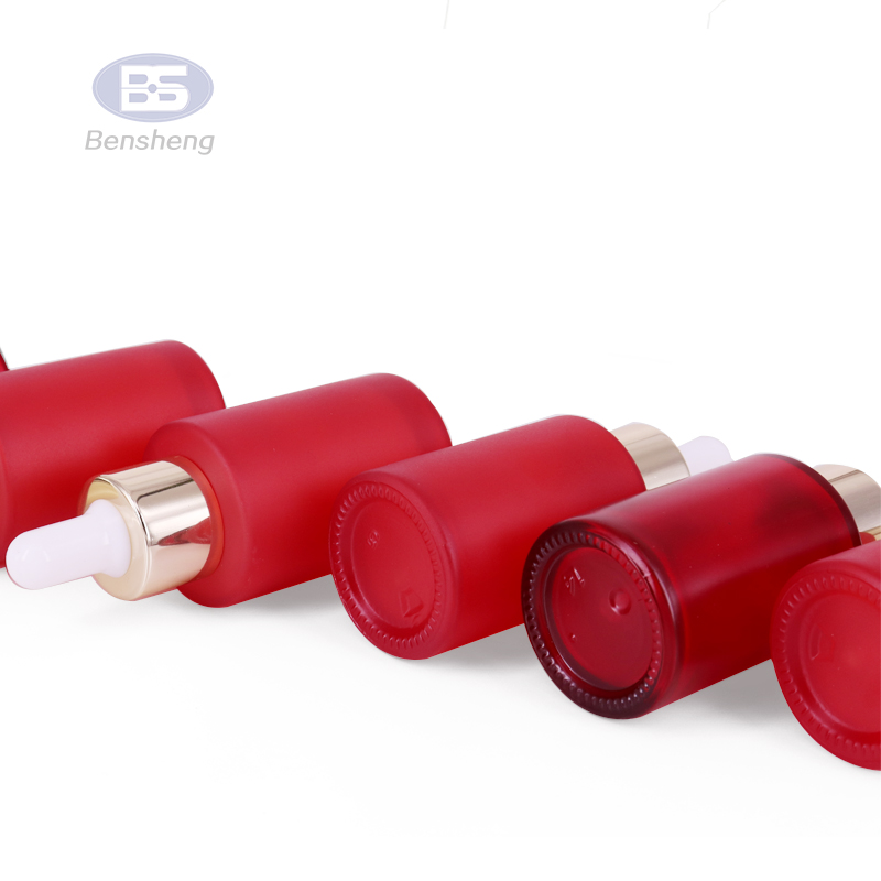 cosmetic custom color 15ml 20ml 30ml 50ml 100ml flat shoulder cylinder glass dropper serum bottle