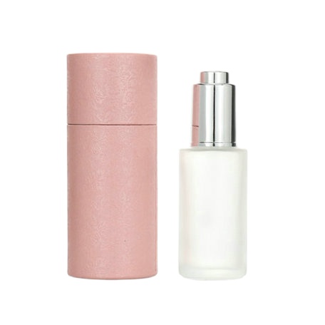 cosmetic dropper bottle 20ml 30ml 40ml 50ml 60ml 80ml 120ml Flat shoulder serum oils glass dropper bottle with pink paper box