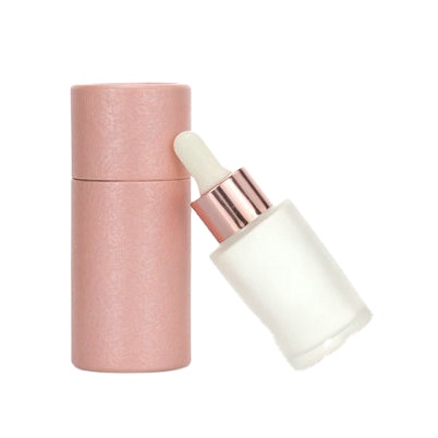 cosmetic dropper bottle 20ml 30ml 40ml 50ml 60ml 80ml 120ml Flat shoulder serum oils glass dropper bottle with pink paper box