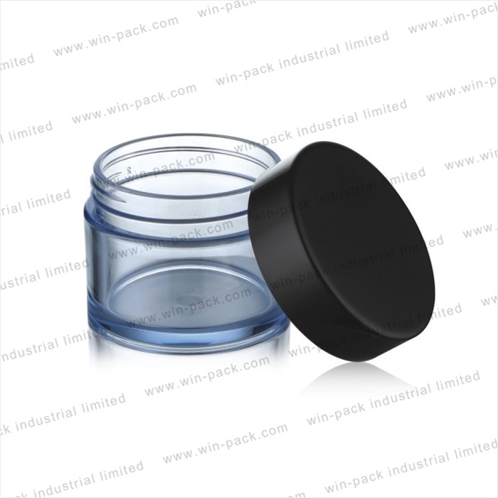 cosmetic empty 15g 30g 50g blue red round plastic jar for cream hot sale