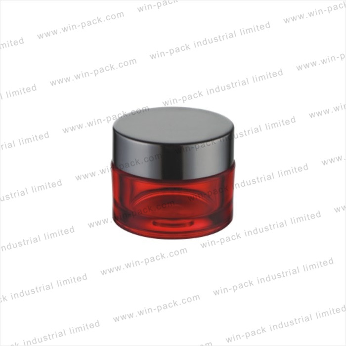 cosmetic empty 15g 30g 50g blue red round plastic jar for cream hot sale