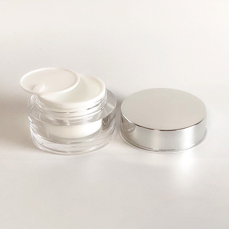 cosmetic empty cream packaging set 5G 10G 15G 30G 50G Square plastic Acrylic frosted transparent jars