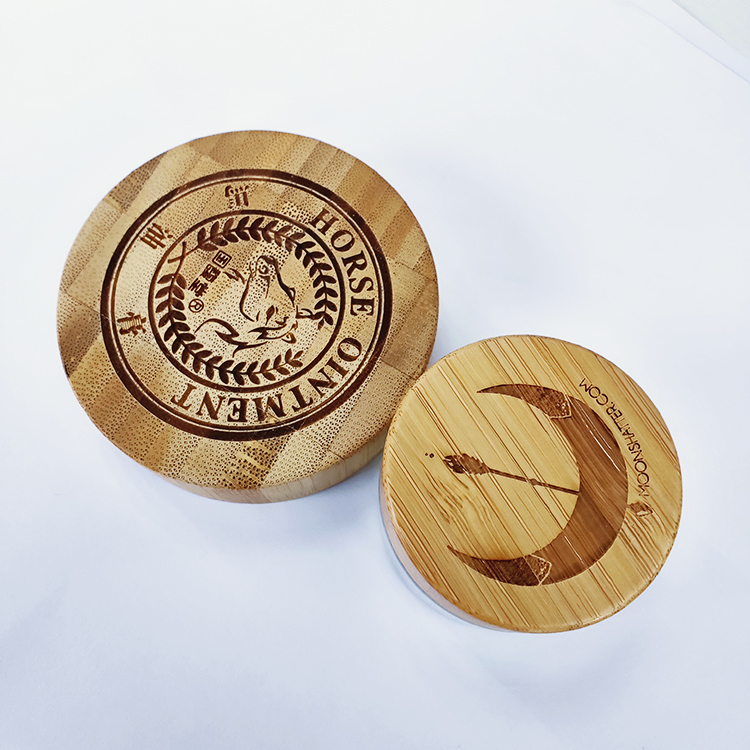 cosmetic face cream container 15ml 30ml 50ml 100ml clear glass jar with bamboo wood lid