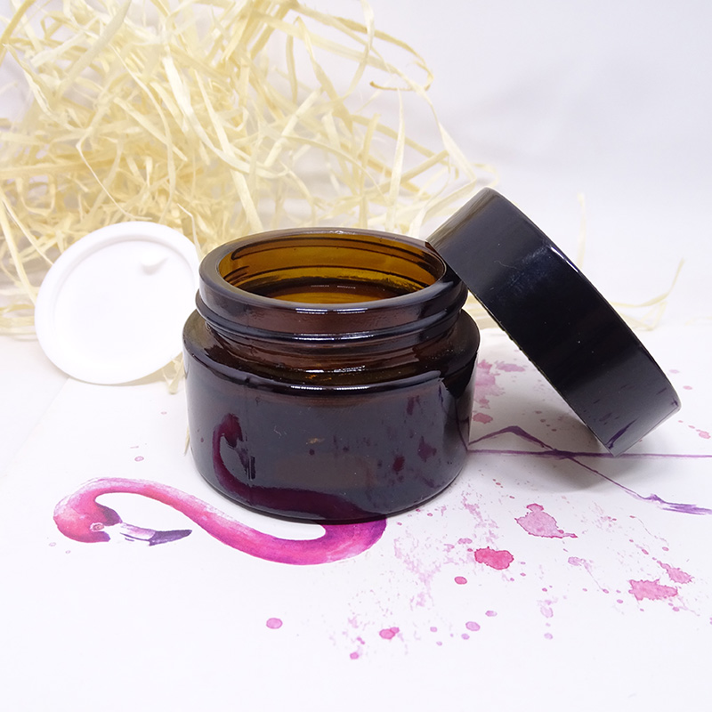 cosmetic face cream packaging 30g 50g empty glass amber cream jar
