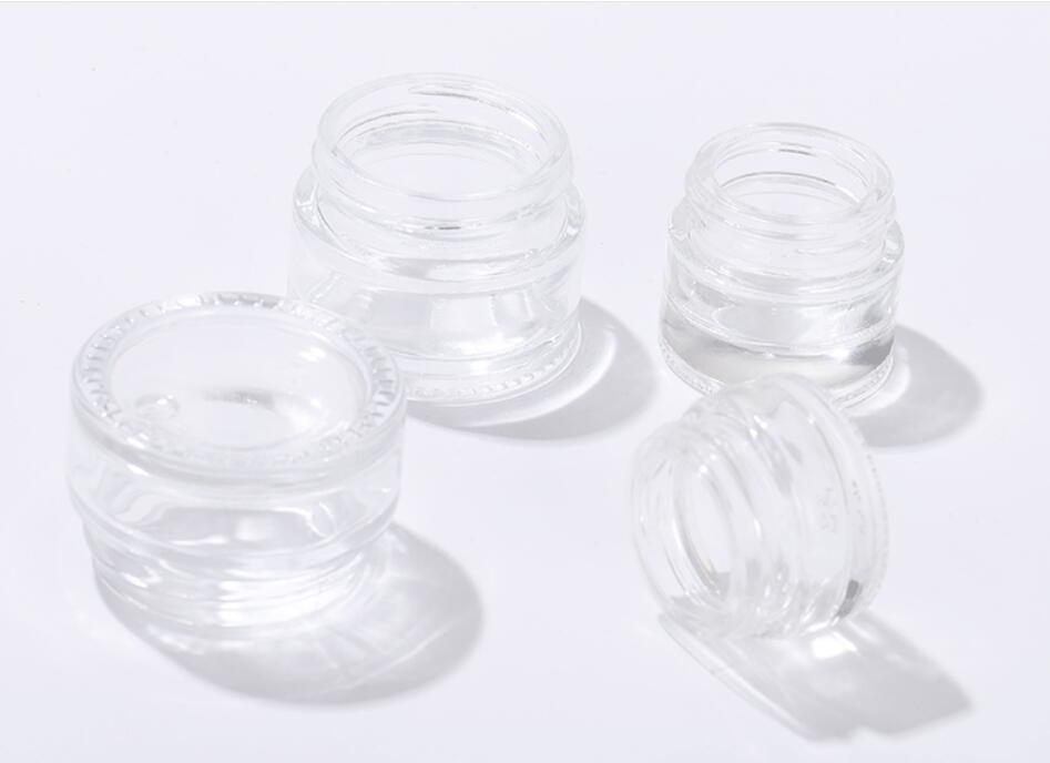 cosmetic frosted bottle glass cream jar with bamboo wood grain plastic lid