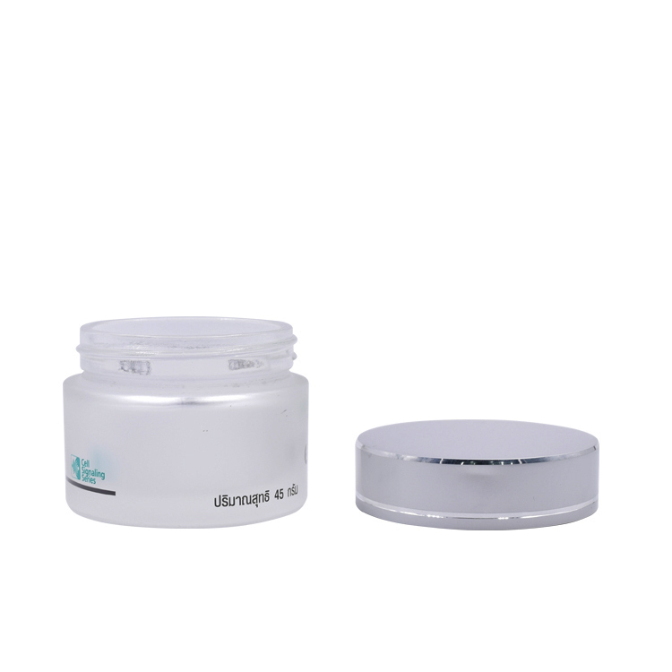 cosmetic frosted glass container skincare eye cream lotion glass jar