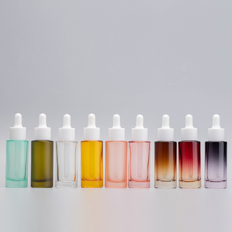 cosmetic glass amber/clear/frosted/pink dropper bottle 30ml Personal Care serum/essential oil bottles