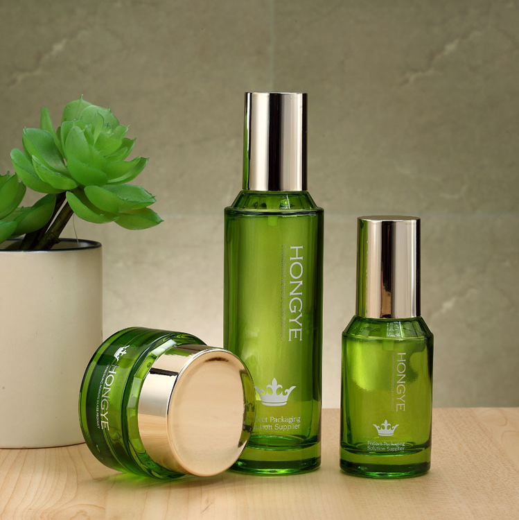 cosmetic glass container complete set for lotion/cream/emulsion/oil