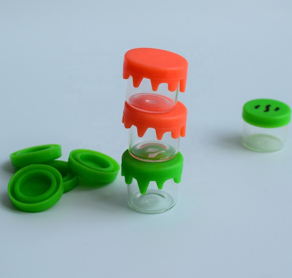 cosmetic glass container cream CBD oil mini concentrate jars borosilicate glass bottle 6ml glass concentrate jar