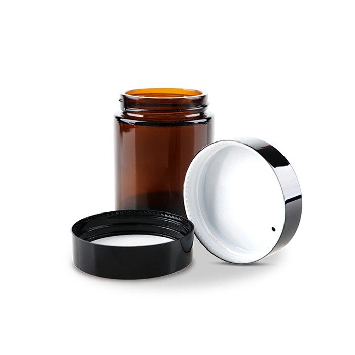 cosmetic glass jar with bamboo lid cosmetic jars 250 ml