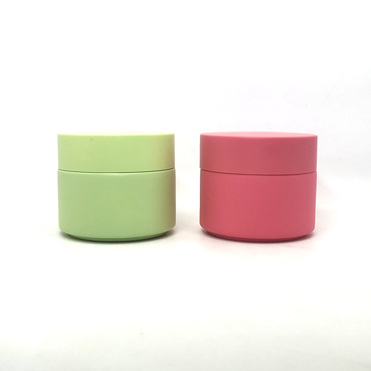 cosmetic jar packaging set facial scrub coloured red round porcelain glass cosmetic jars for Body Face cream