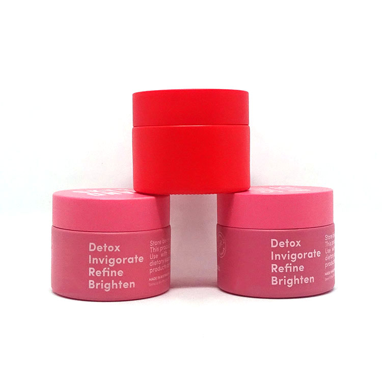 cosmetic jar packaging set facial scrub coloured red round porcelain glass cosmetic jars for Body Face cream