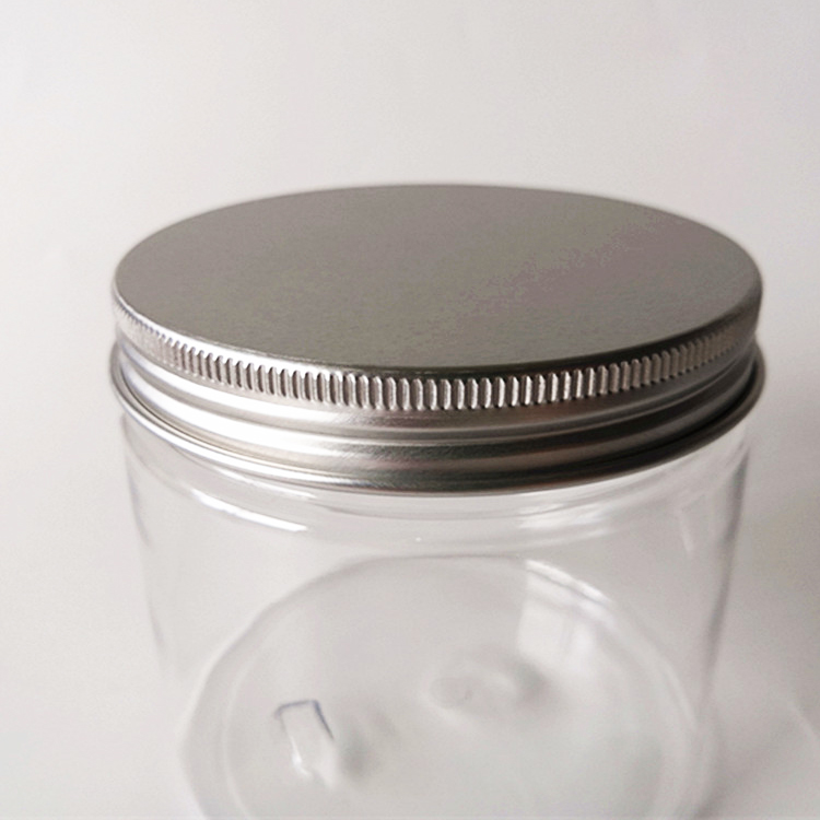 cosmetic jars 300ml 400ml 500ml 800ml 1000ml aluminum Plastic Pet spice with lids cream jar in bulk cooki jar empty body scrub