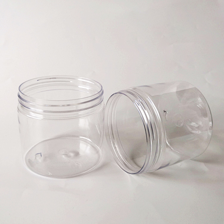 cosmetic jars 300ml 400ml 500ml 800ml 1000ml aluminum Plastic Pet spice with lids cream jar in bulk cooki jar empty body scrub