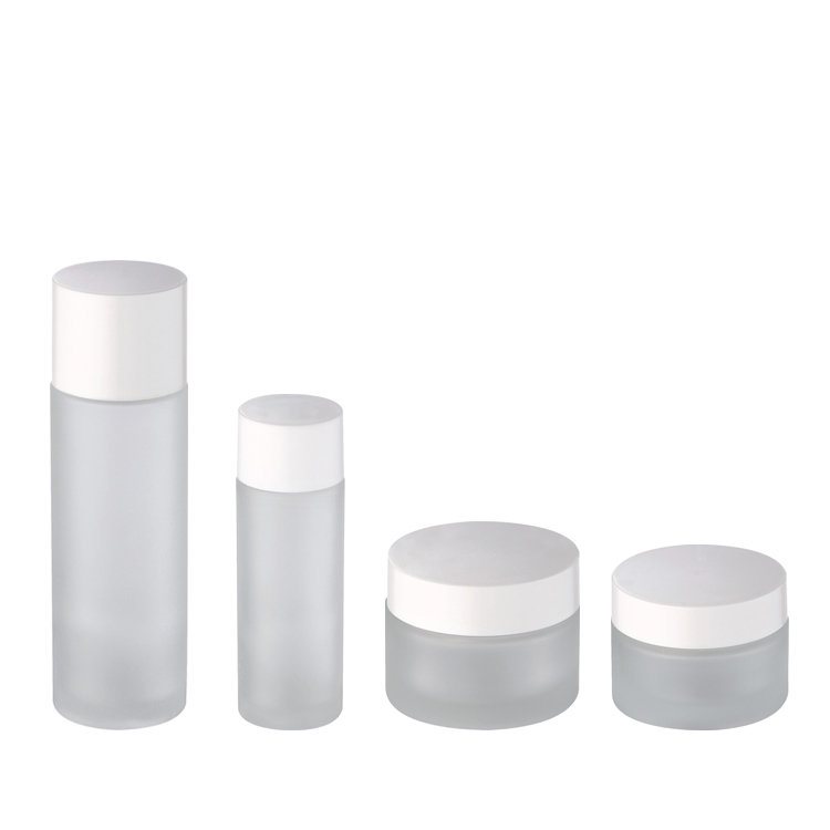 cosmetic jars and bottles wide mouth glass jars frosted jar 20g 30g 50g white cap for beard balm