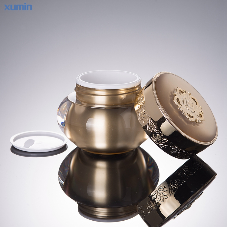 cosmetic jars factory 15g 20g 30g 50g direct sales multicolor acrylic cosmetic gold cream jar