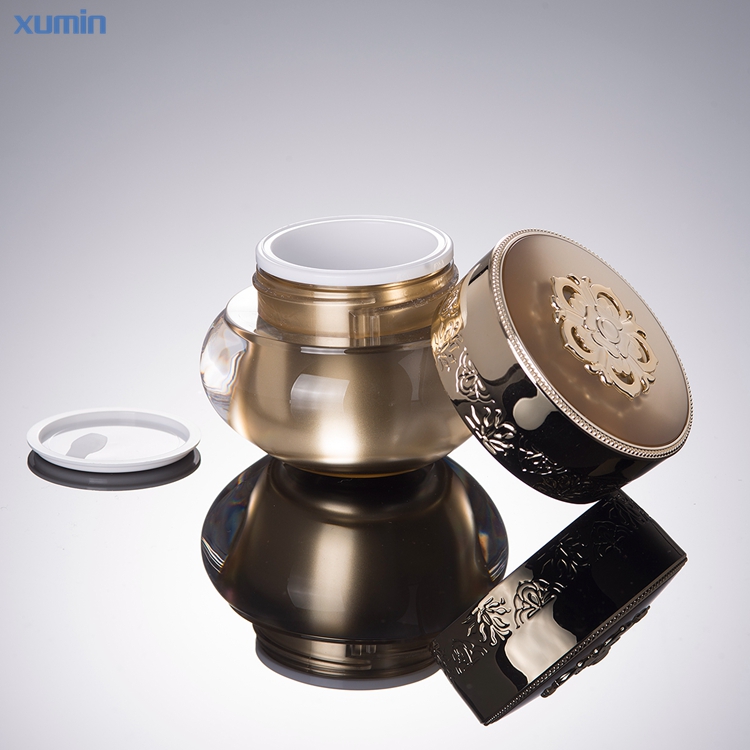 cosmetic jars factory 15g 20g 30g 50g direct sales multicolor acrylic cosmetic gold cream jar