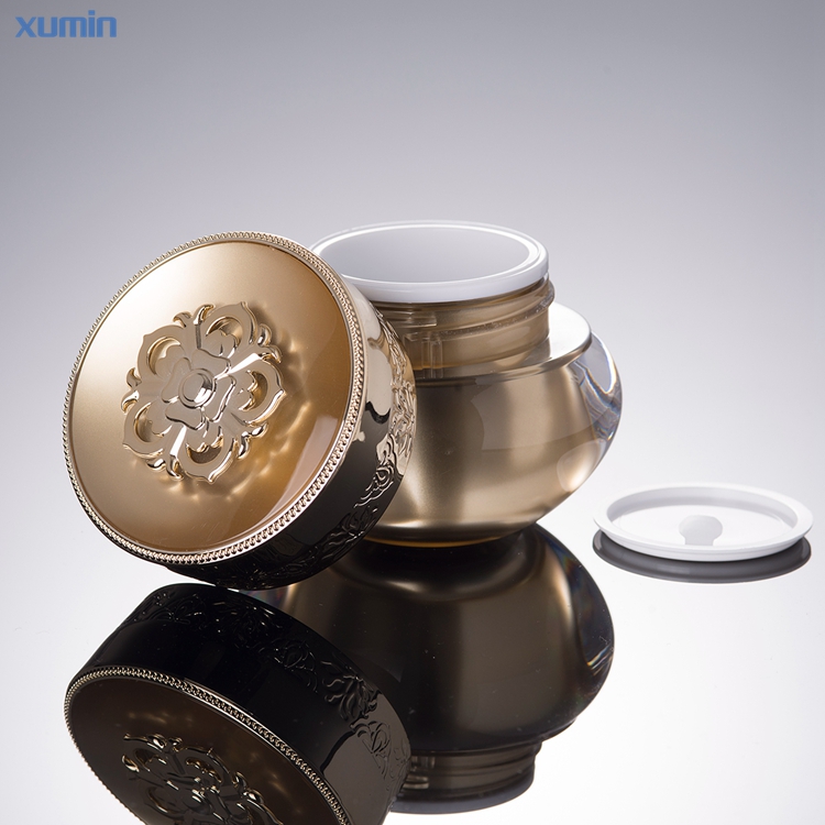 cosmetic jars factory 15g 20g 30g 50g direct sales multicolor acrylic cosmetic gold cream jar