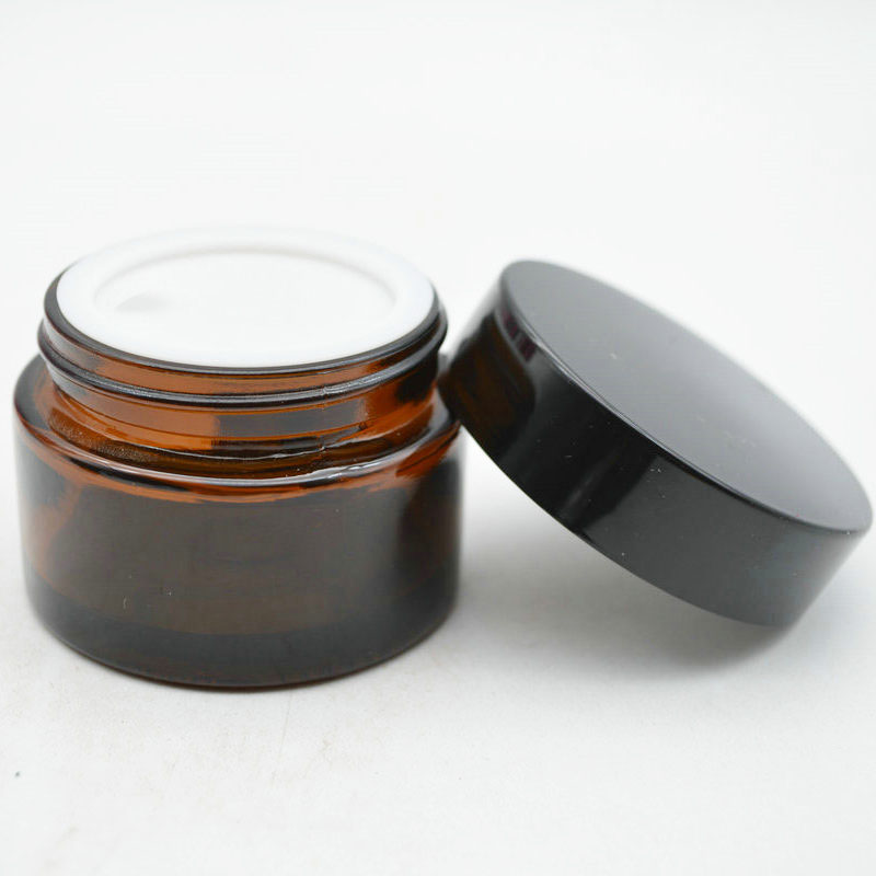 cosmetic jars fancy amber jar luxury glass jars with lids