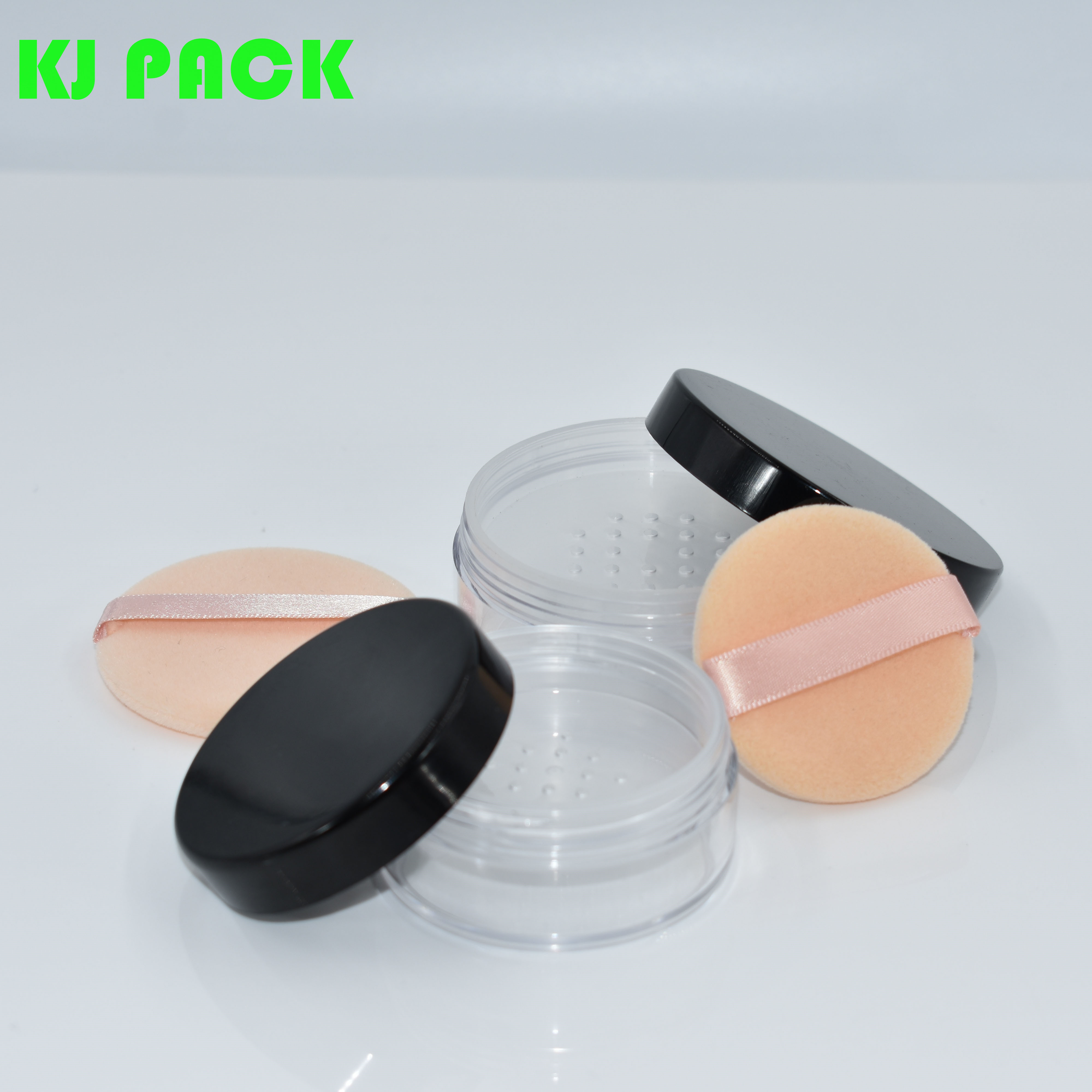 cosmetic loose powder jar 20g loose powder packaging sifter jars with gold pink black silver lid