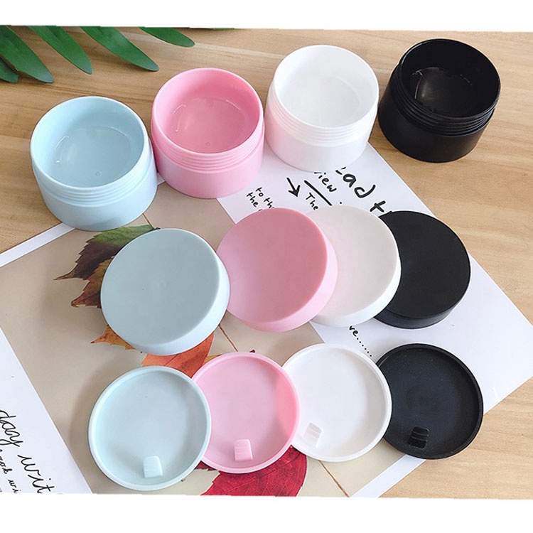 cosmetic package fancy 5g/15g/20g/30g/50g plastic cream jar double walled small jar plastic