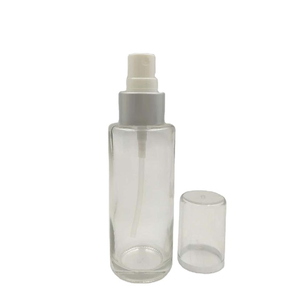 cosmetic package high quality 80ml clear glass bottle spray for perfume