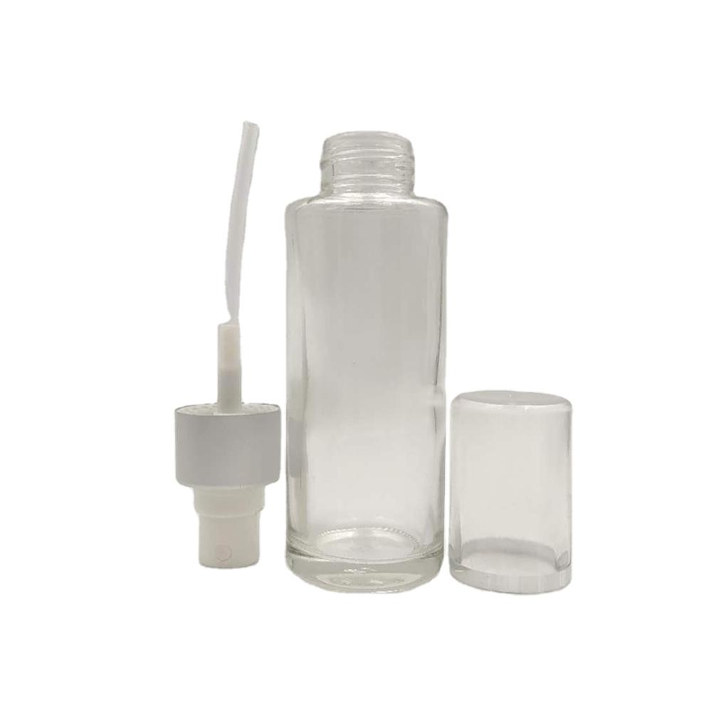 cosmetic package high quality 80ml clear glass bottle spray for perfume
