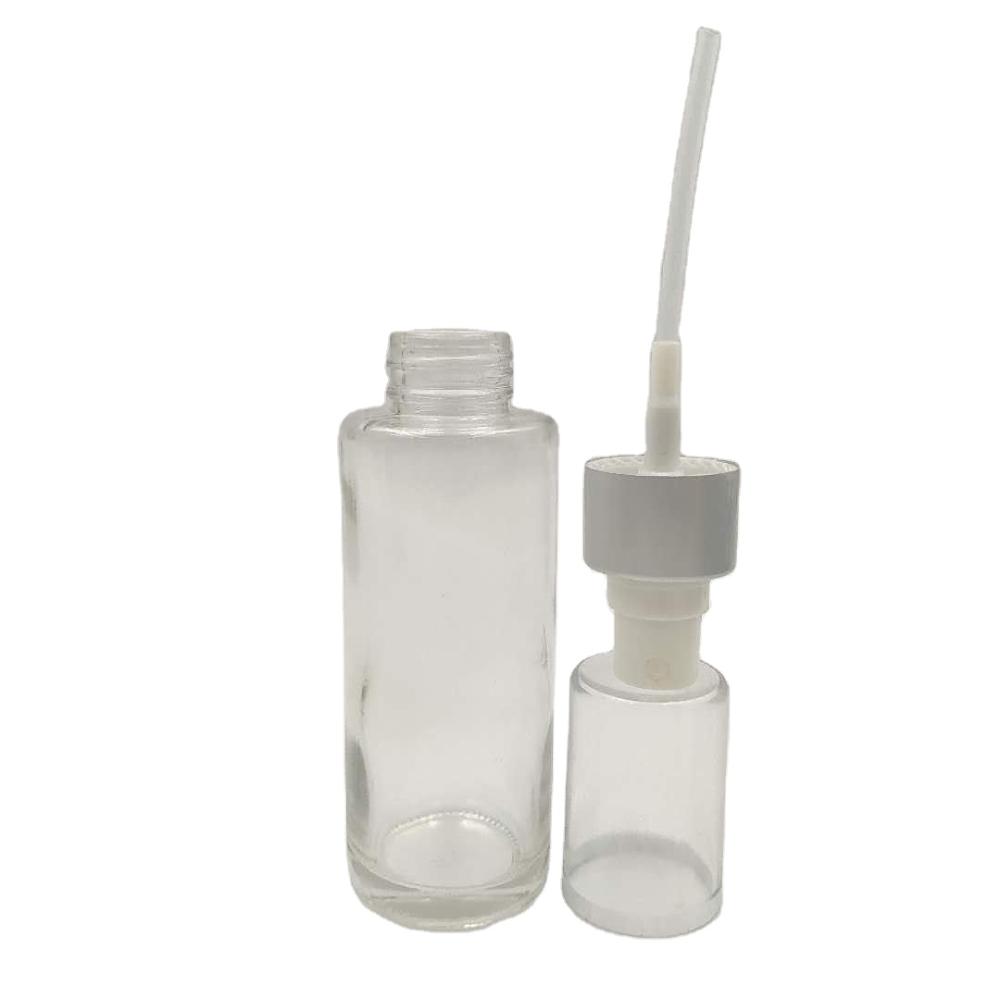 cosmetic package high quality 80ml clear glass bottle spray for perfume
