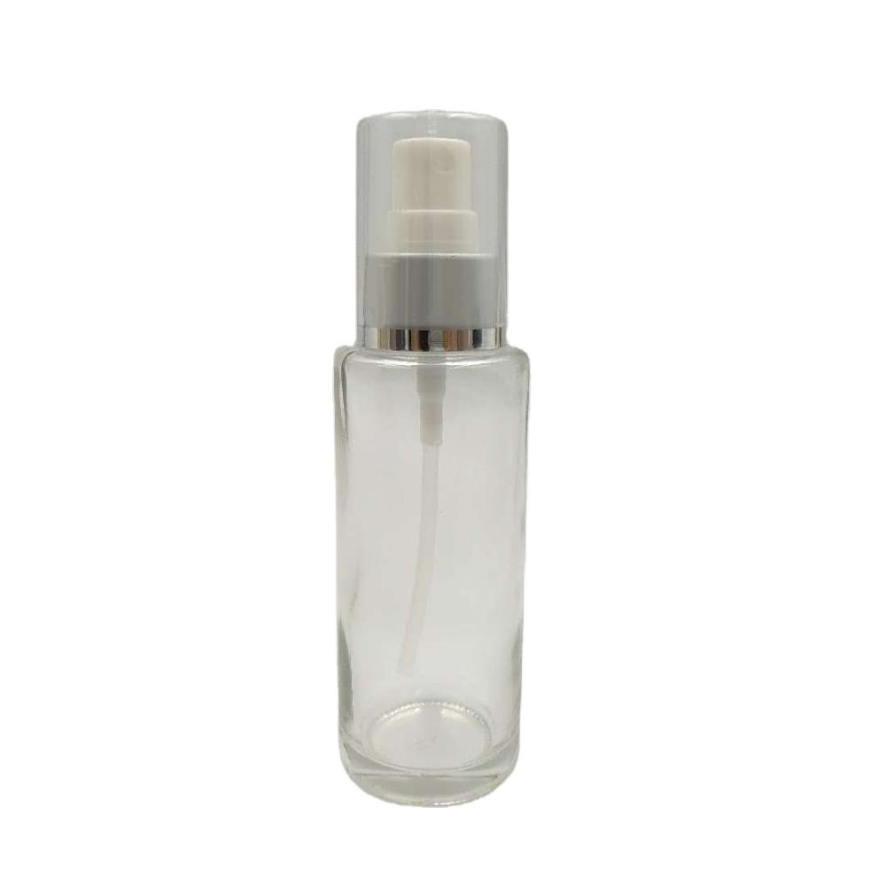cosmetic package high quality 80ml clear glass bottle spray for perfume