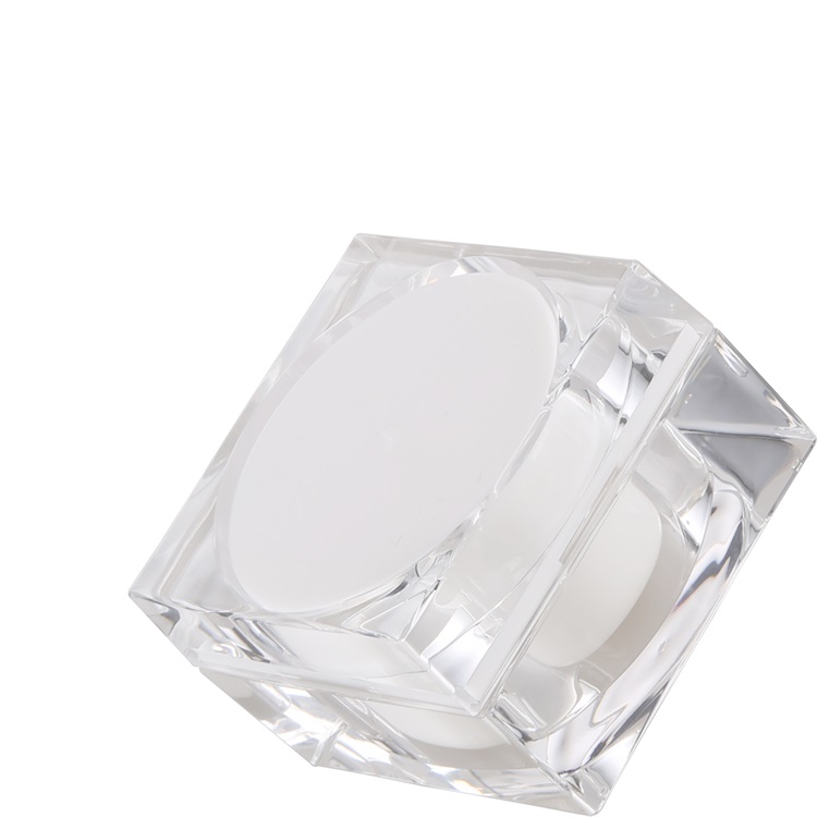 cosmetic package high transparent 15g 30g 50g acrylic cream pot jar with double wall lid