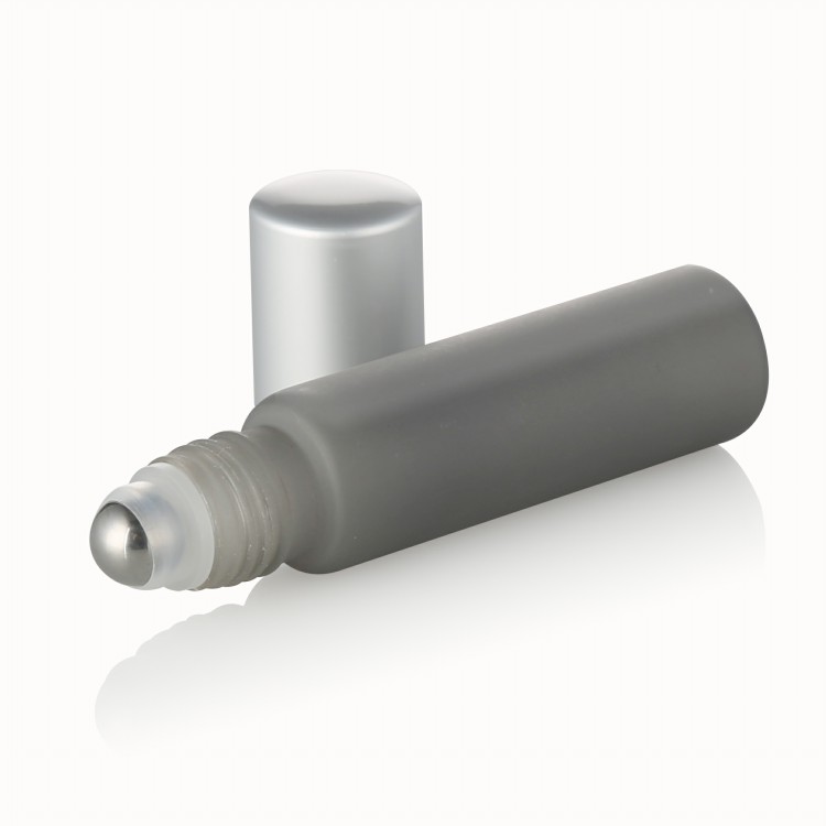 cosmetic packaging 10ml 12ml 15ml gray painting tubular essential oil glass roller bottles