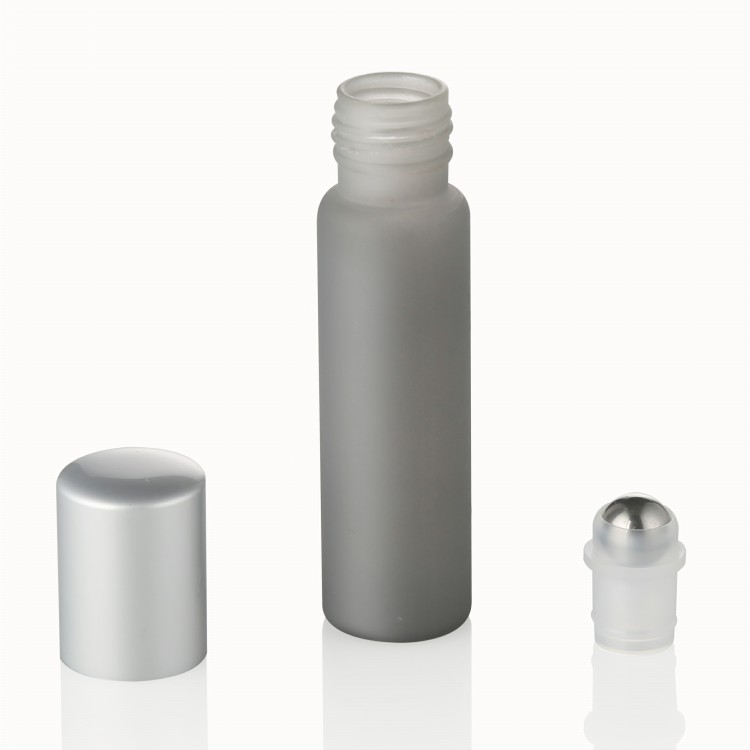 cosmetic packaging 10ml 12ml 15ml gray painting tubular essential oil glass roller bottles