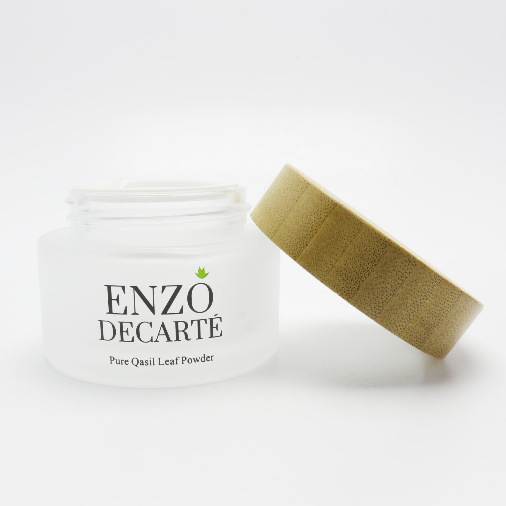 cosmetic packaging 15g 30g 50g 100g frosted glass cream cosmetic jar with bamboo lids GJ-250K