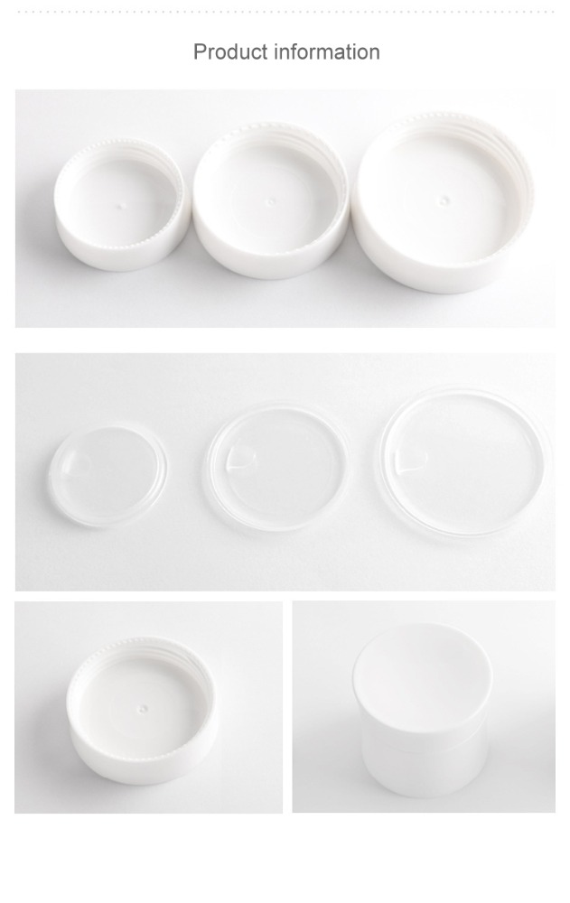 cosmetic packaging 15g 30g 50g empty plastic PP white waist cream jar