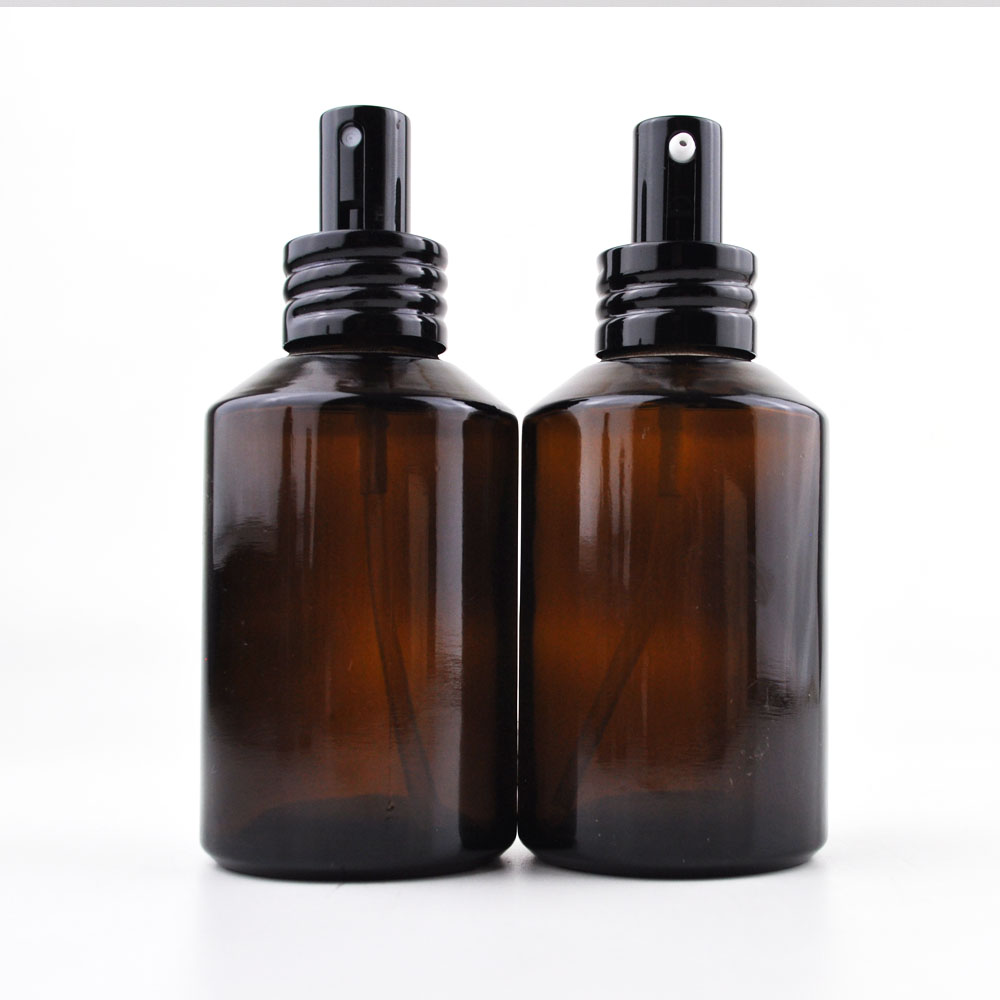 cosmetic packaging 15ml 30ml 60ml 100ml 120ml slant shoulder frosted glass dropper bottle serum glass bottle with pump