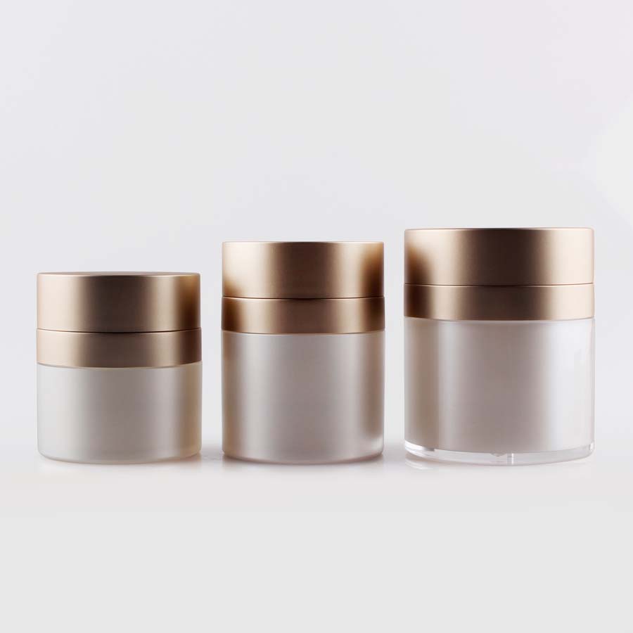 cosmetic packaging 15ml airless jar 30ml 50ml silver airless cosmetic jars pearl white airless pump cream jar lotion containers